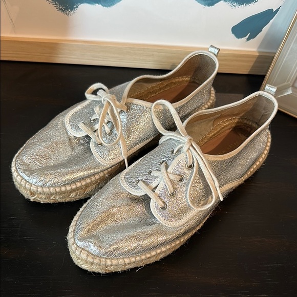 Loeffler Randall Silver Alfie Espadrilles - Picture 1 of 6